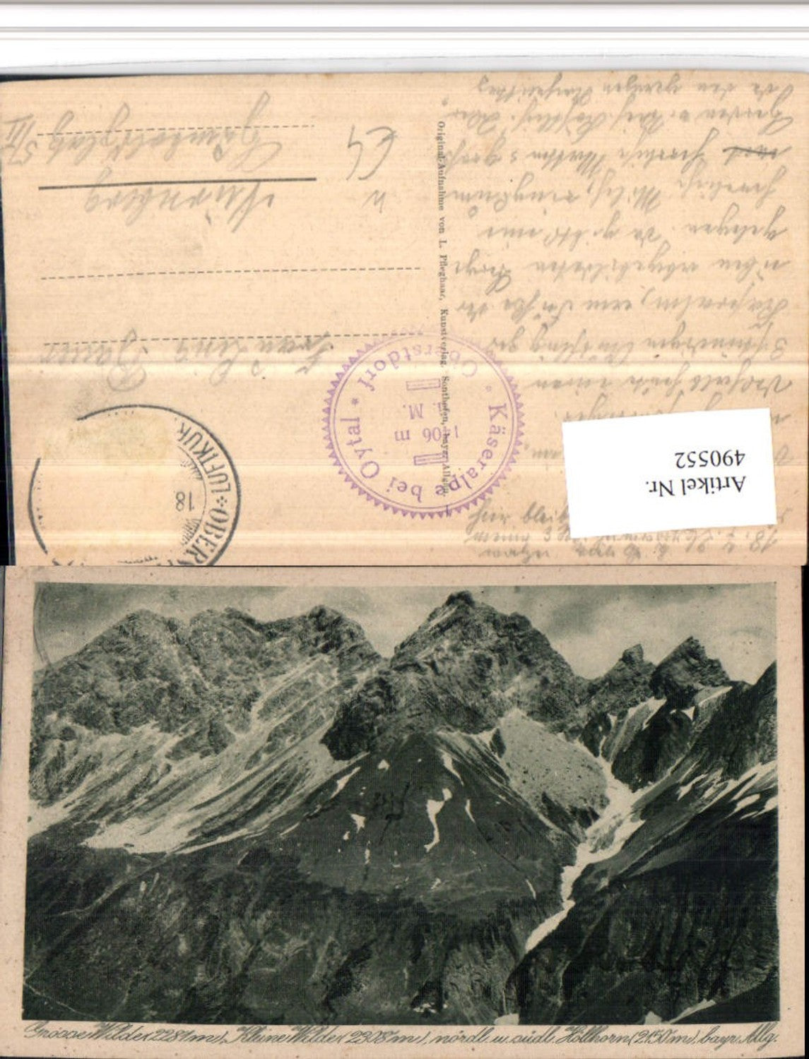490552,Große Wilder Höllhorn b. Oberstdorf Bergkulisse
