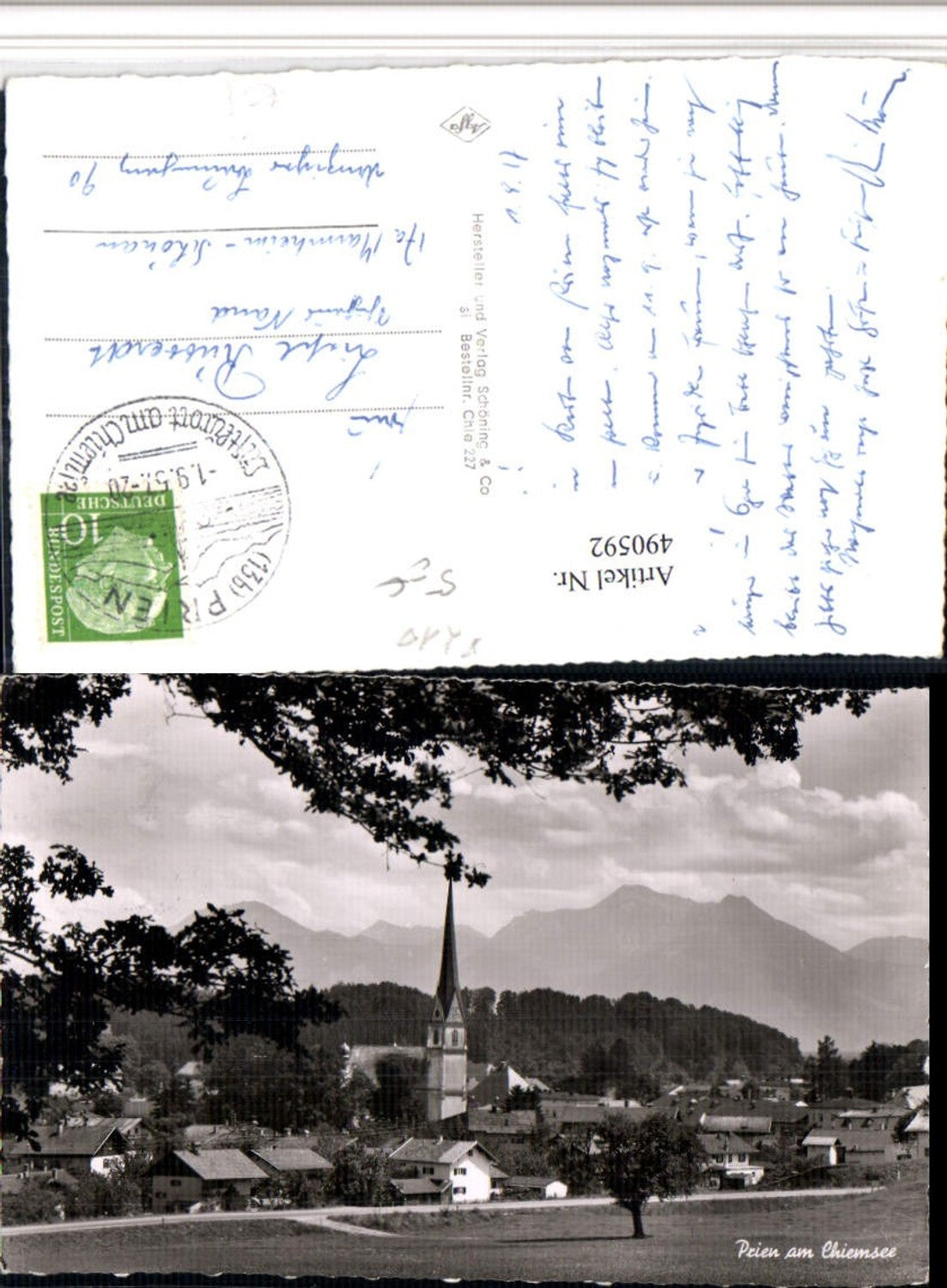 490592,Prien am Chiemsee Totale Bergkulisse