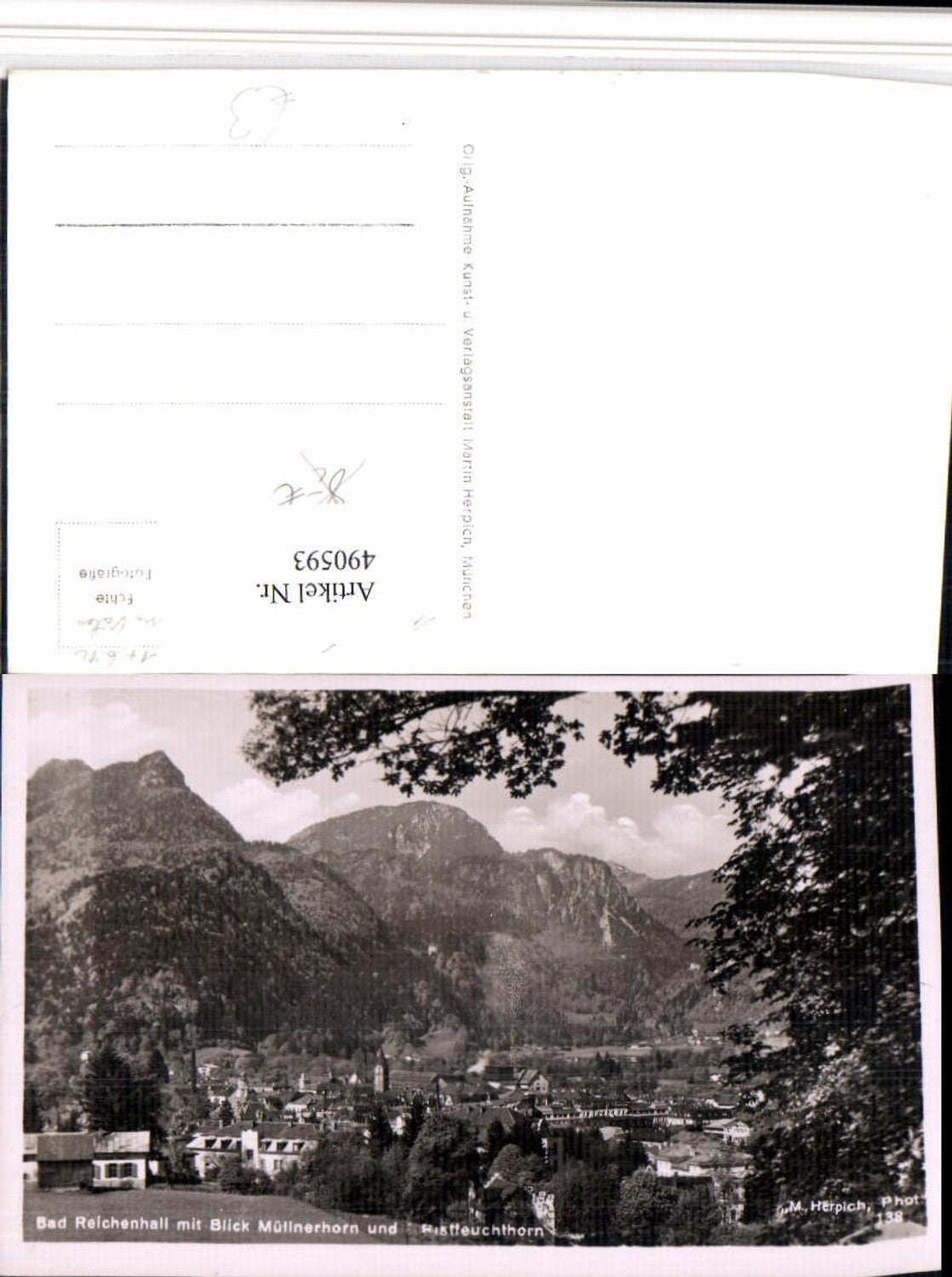 490593, Bad Reichenhall, overall view with Müllnerhorn mountain backdrop