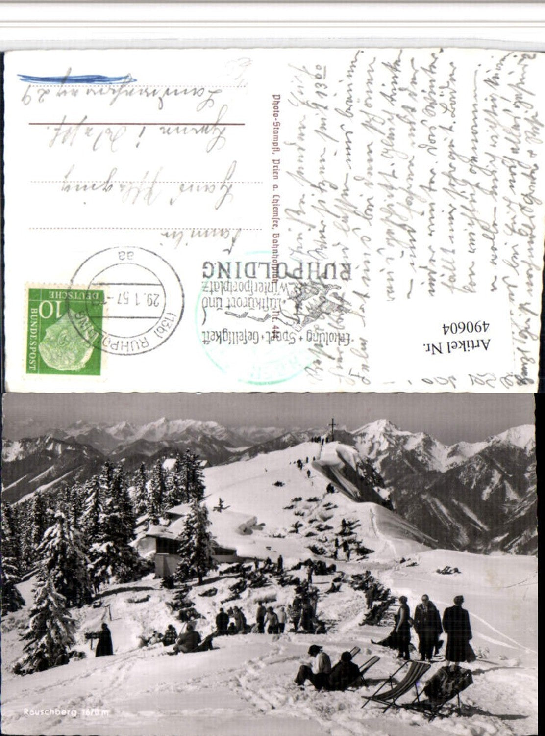 490604,Rauschberg b. Ruhpolding Gipfel Bergkulisse Winterbild