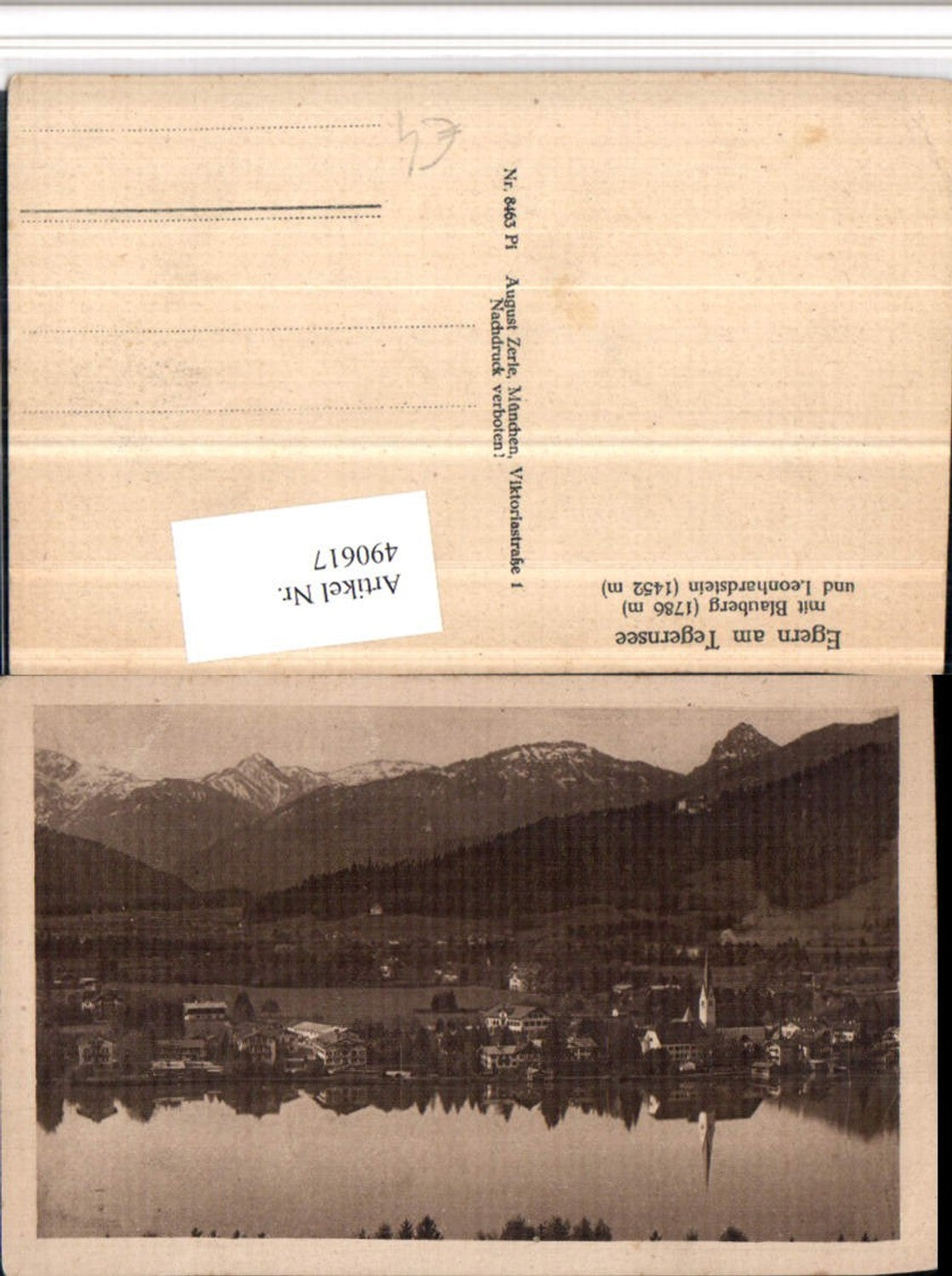 490617,Egern am Tegernsee Totale m. Blauberg Bergkulisse