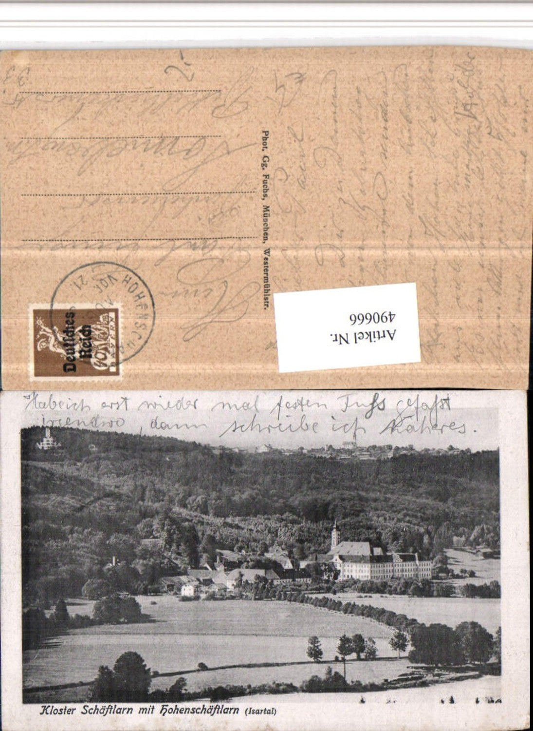 490666,Kloster Schäftlarn m. Hohenschäftlarn im Isartal