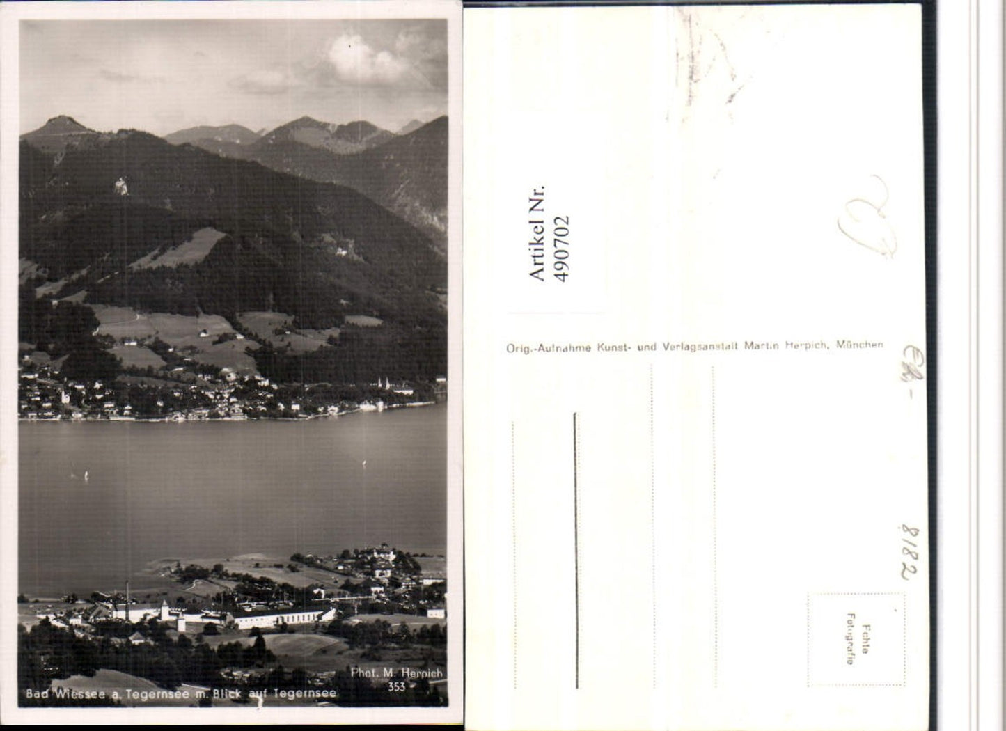 490702,Bad Wiessee m. Blick auf Tegernsee Totale Bergkulisse