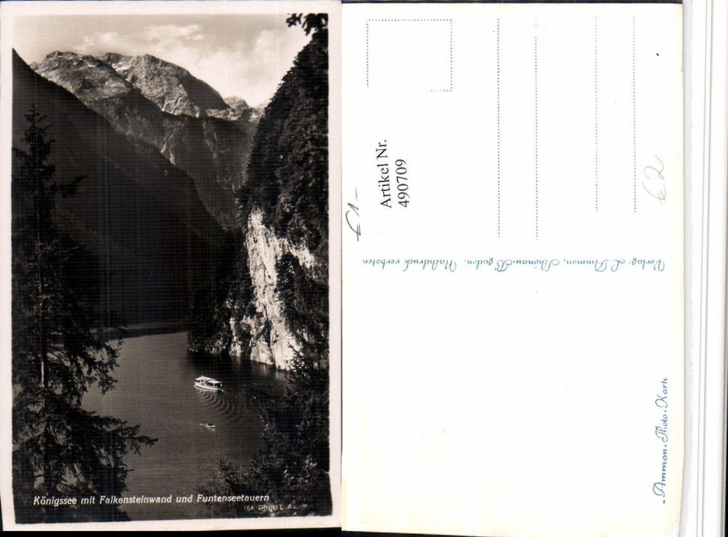 490709,Königssee See b. Schönau m. Falkensteinwand Bergkulisse