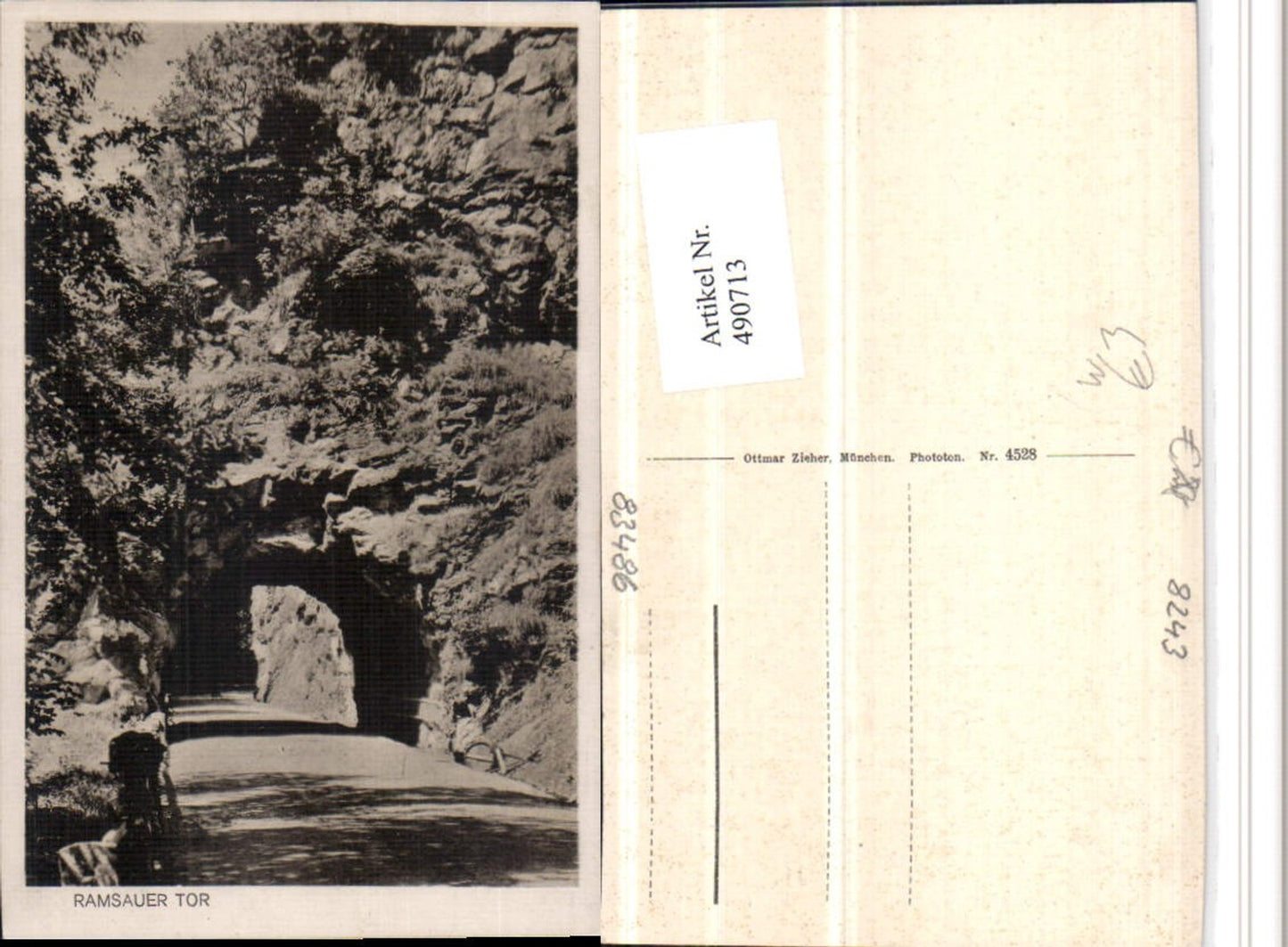 490713,Ramsauer Tor b. Berchtesgaden Straßenpartie