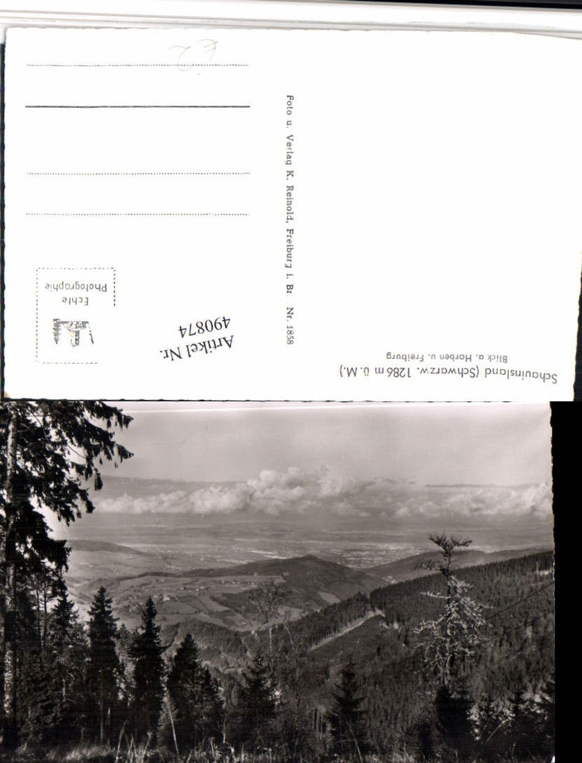 490874,Schauinsland Blick auf Horben u. Freiburg