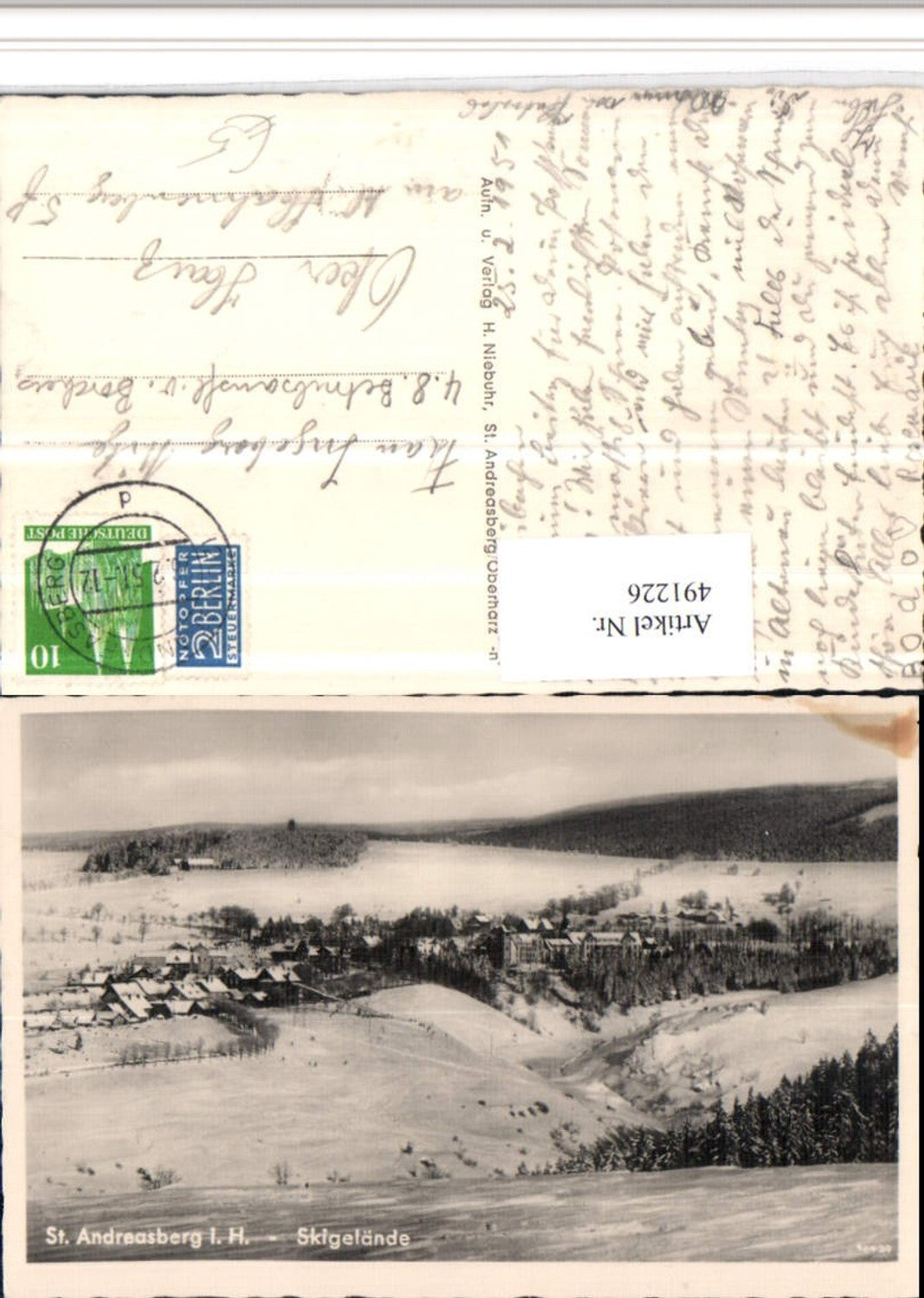 491226,St. Andreasberg im Harz Skigelände Winterbild