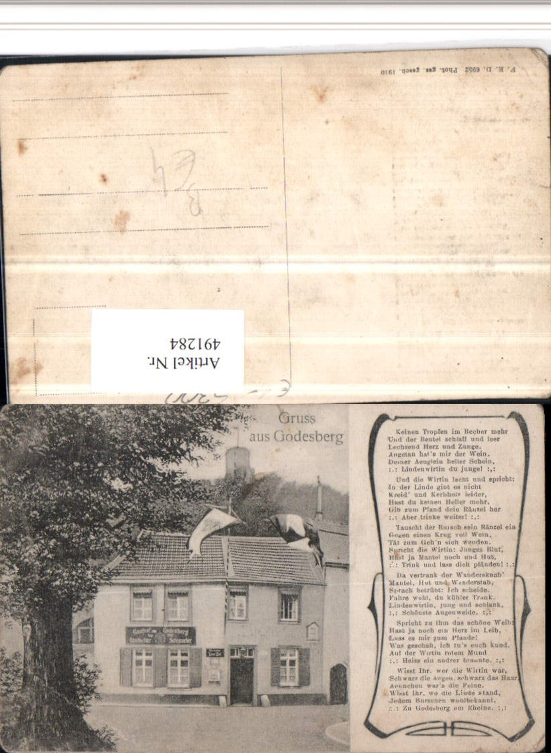 491284,Gruß aus Godesberg b. Bonn Gasthof Text