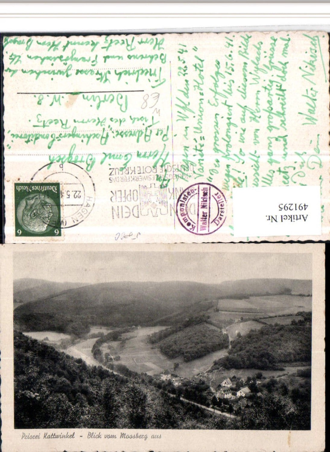 491295,Hagen Priorei Kattwinkel Blick vom Moosberg aus