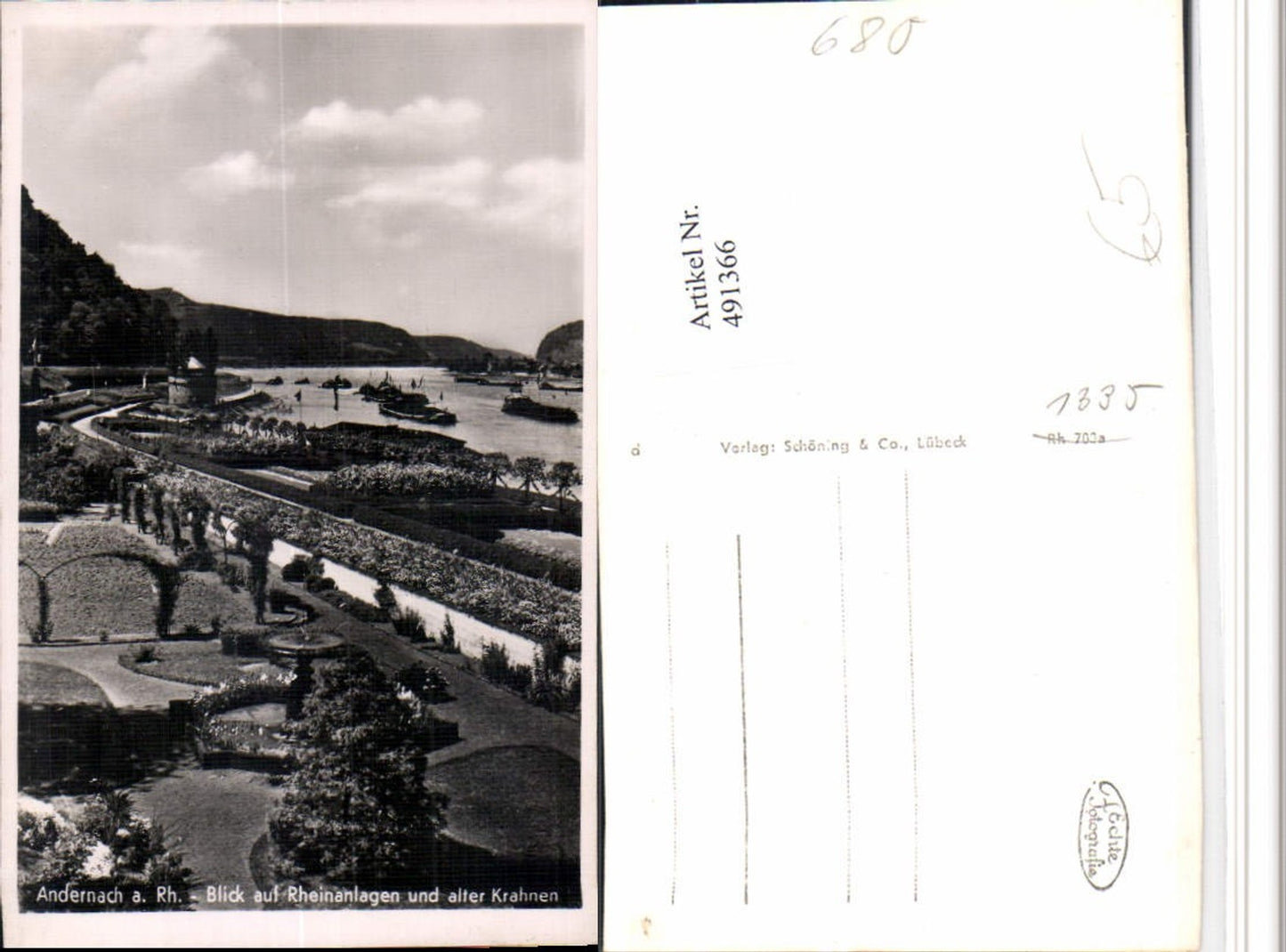 491366,Andernach am Rhein Rheinanlagen u. Alter Krahnen