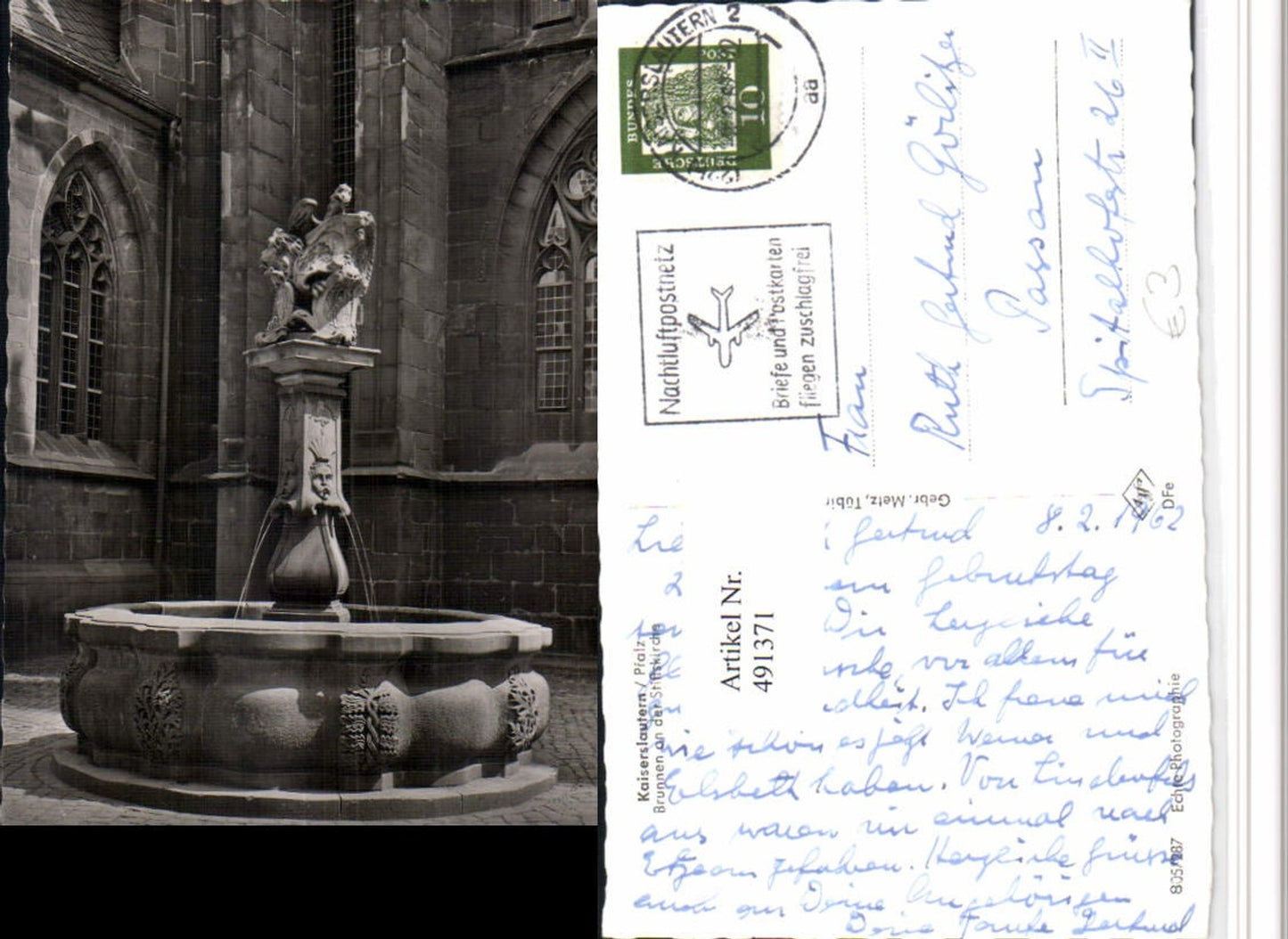 491371,Kaiserslautern Brunnen an d. Stiftskirche