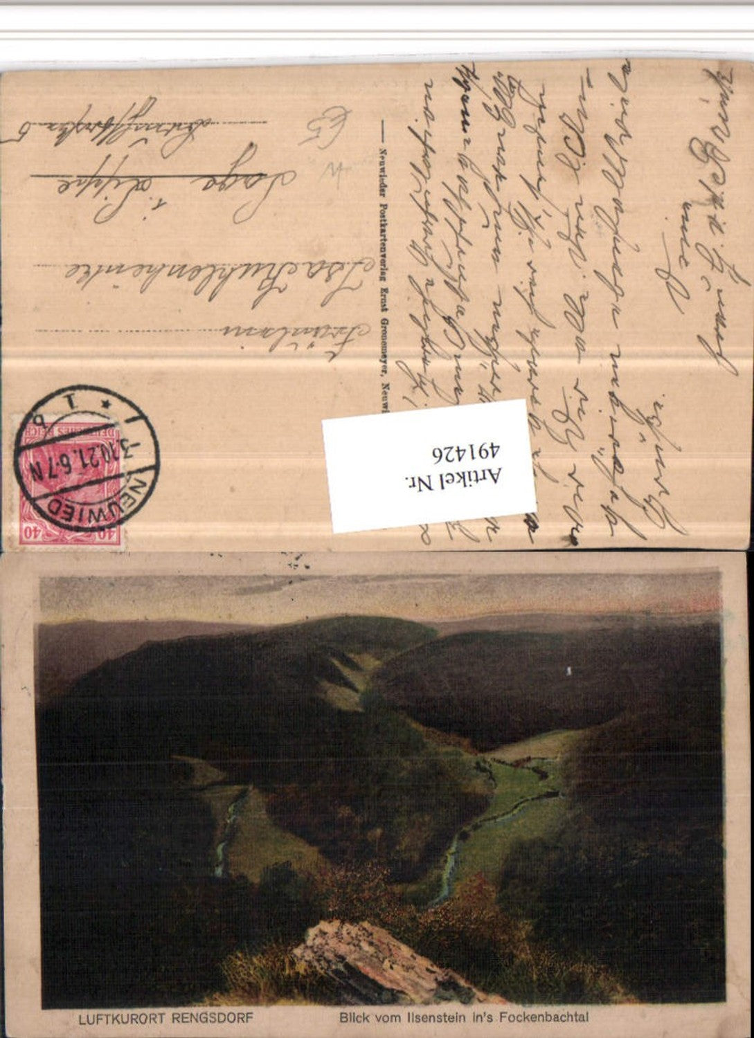 491426,Rengsdorf Blick vom Ilsenstein ins Fockenbachtal
