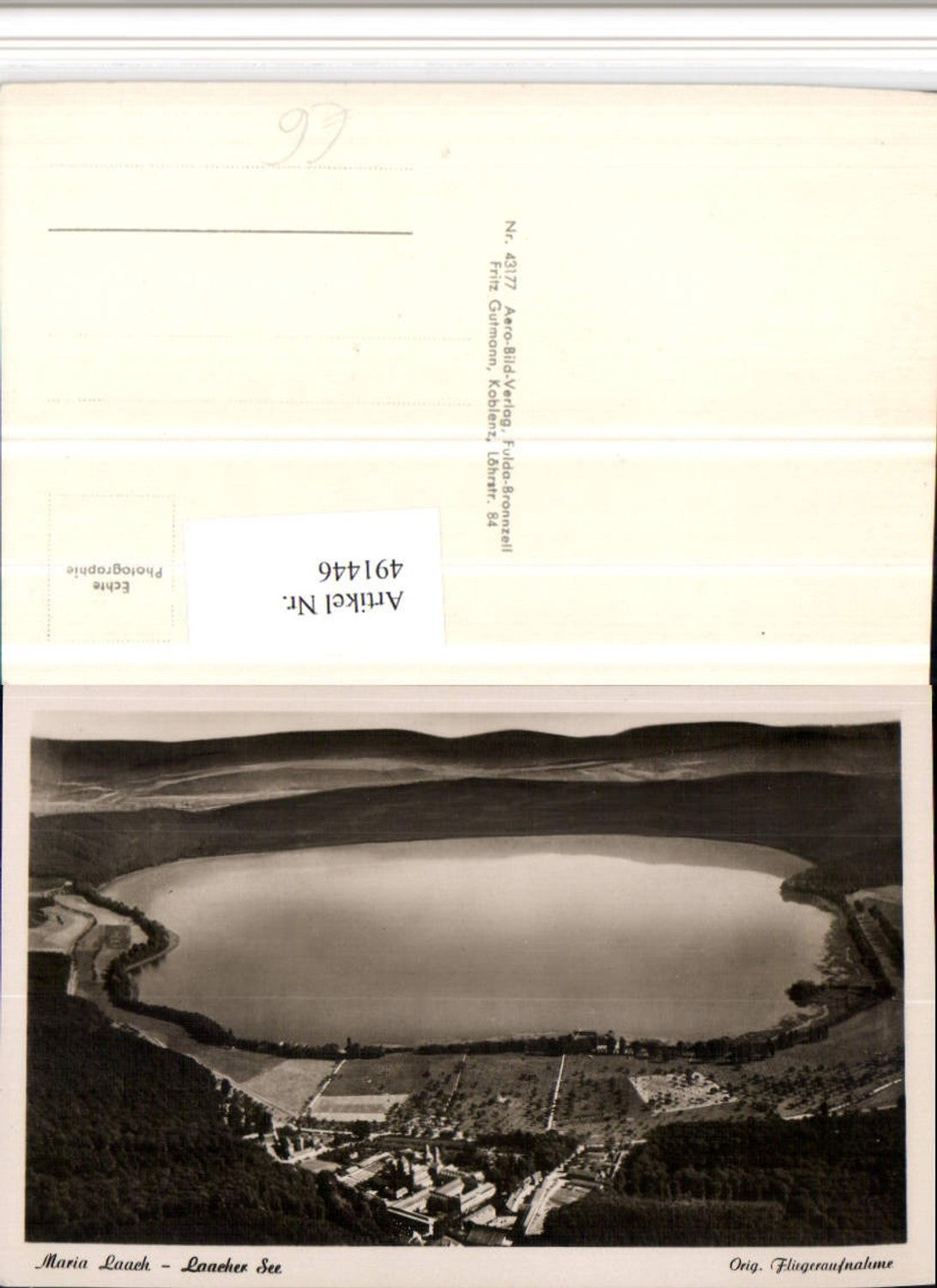 491446,Maria Laach am Laacher See b. Glees Fliegeraufnahme