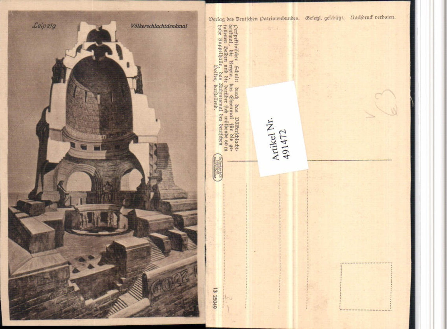 491472,Leipzig Völkerschlachtdenkmal Monument pub Trenkler