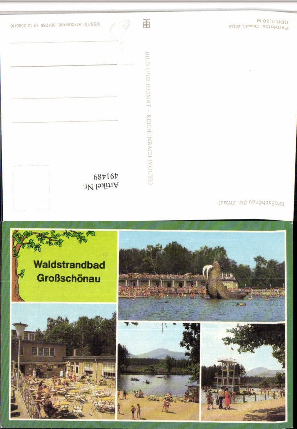 491489,Großschönau Strandbad Mehrbildkarte pub VEB