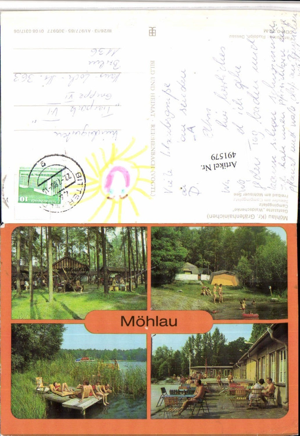 491579,Möhlau Gaststätte Camping Freibad Mehrbildkarte pub VEB