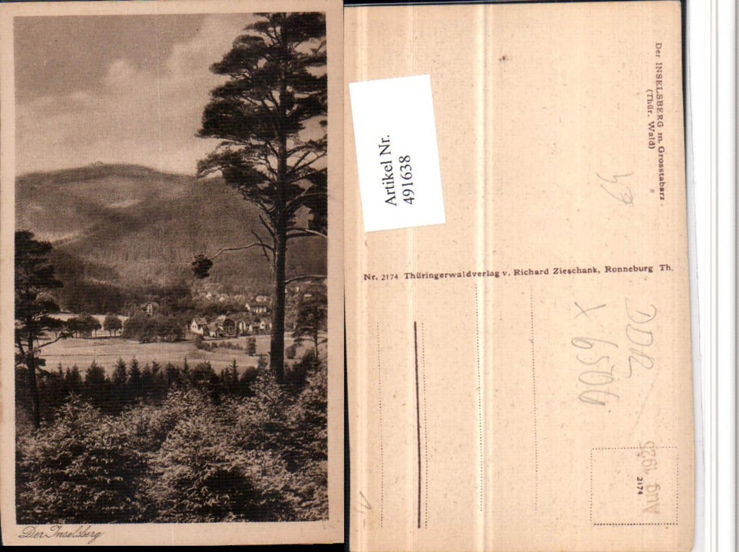 491638, Inselsberg m. Großtabarz Tabarz Partial view
