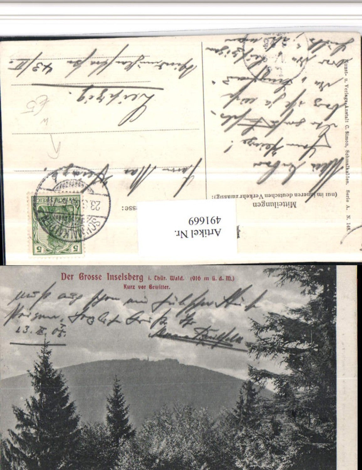 491669,Große Inselsberg b. Tabarz im Thüringer Wald