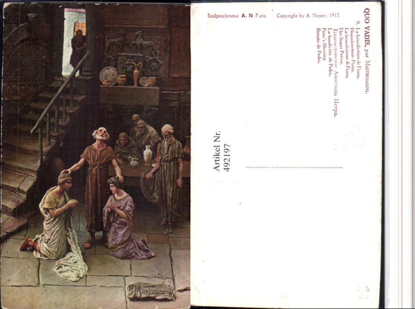 492197,Künstler AK Mastroianni Der Segen Petrus