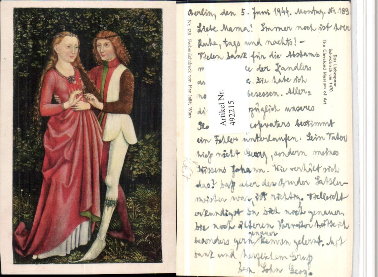 492215,Künstler AK Schwäbisch Das Liebespaar Liebe pub Max Jaffee 136