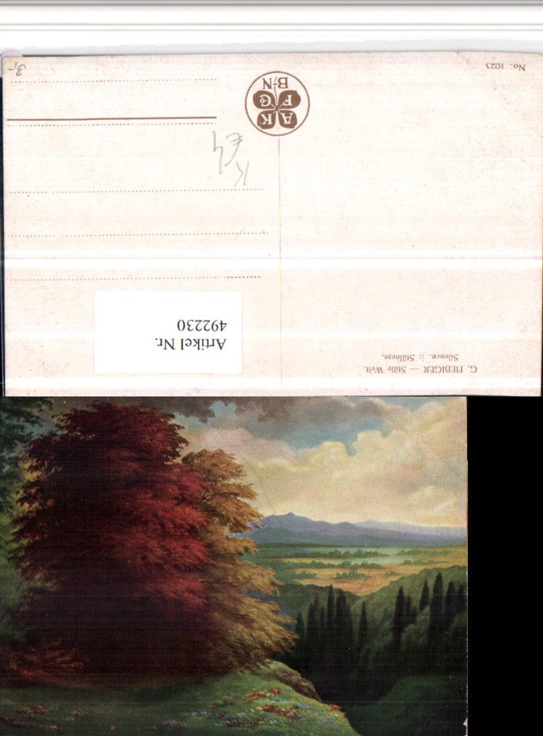 492230,Künstler AK G. Fiebiger Stille Welt Landschaft