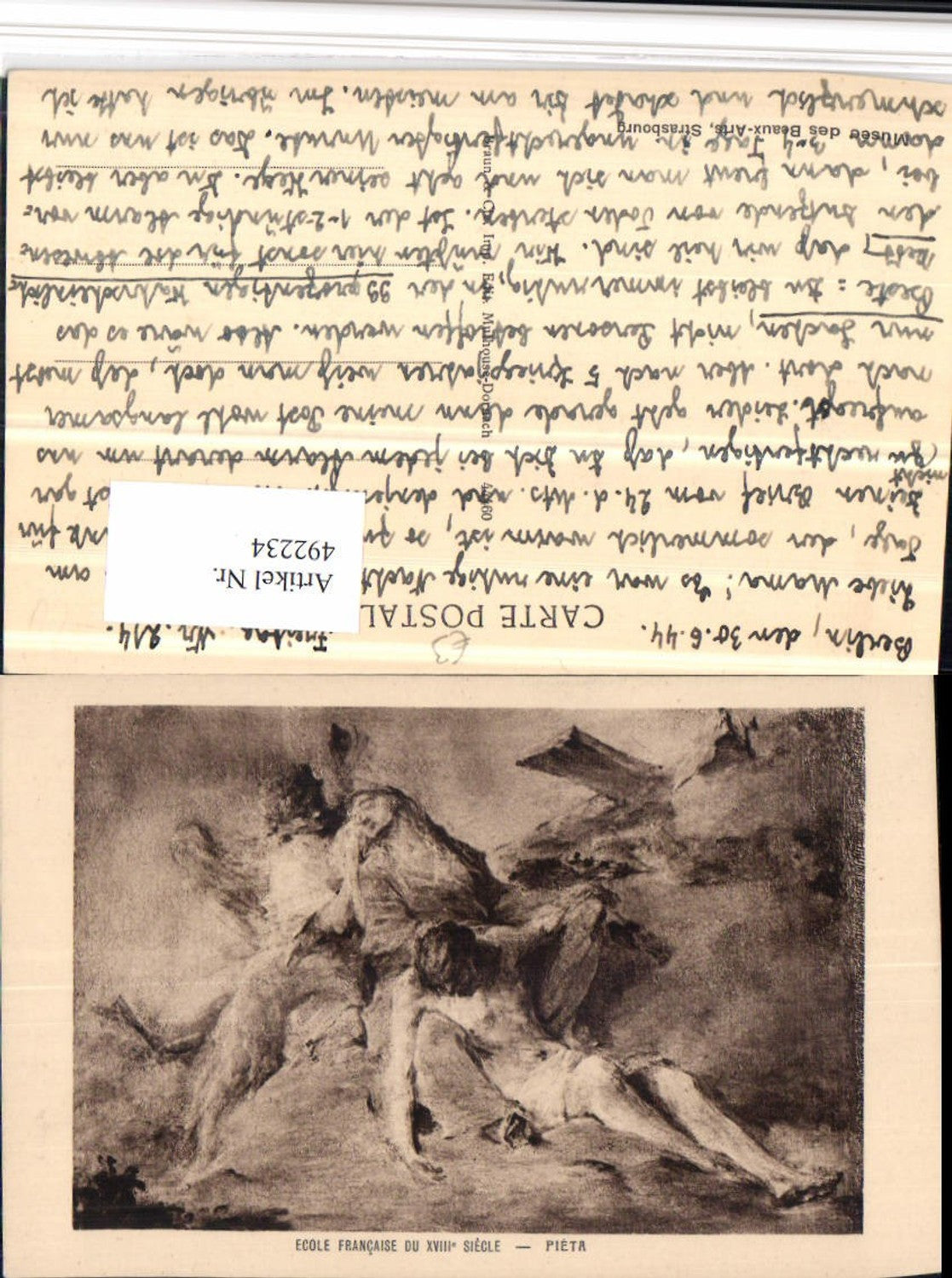492234,Künstler AK Pieta Tod Jesus Engel