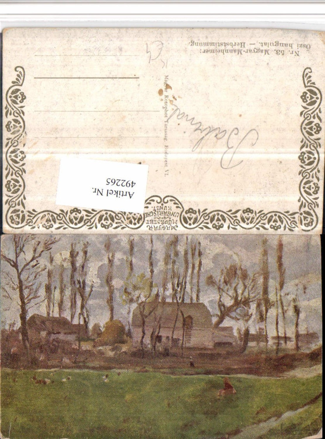 492265,Künstler AK Magyar-Mannheimer Herbststimmung Landschaft