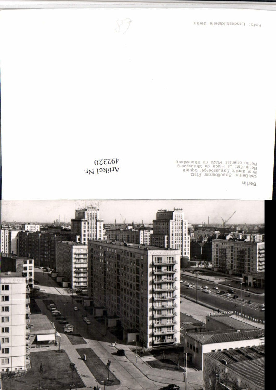 492320,Berlin Ost Straußberger Platz Hochhäuser