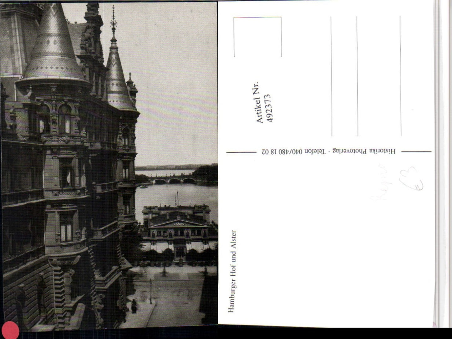 492373,Repro Hamburg Hof u. Alster Brücke