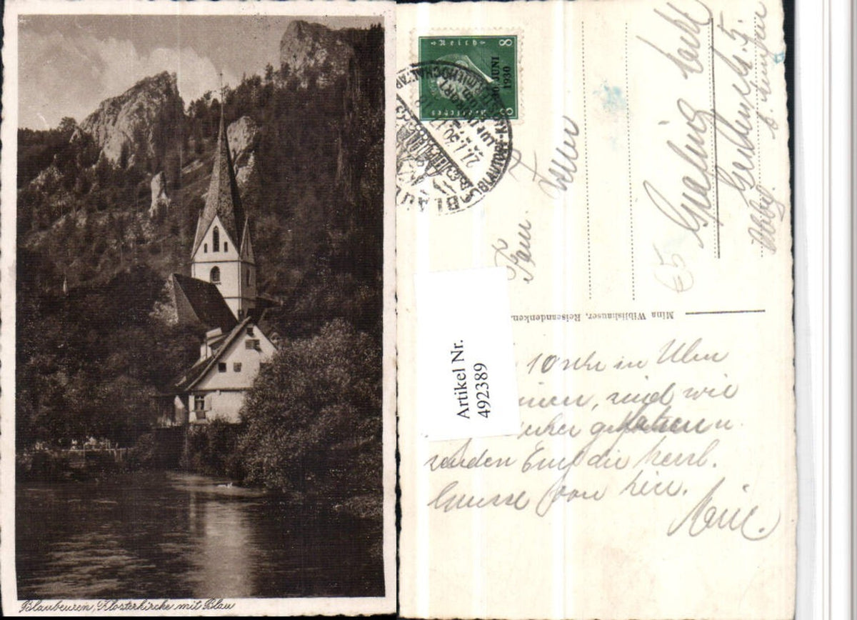492389,Blaubeuren Klosterkirche Kirche m. Blau