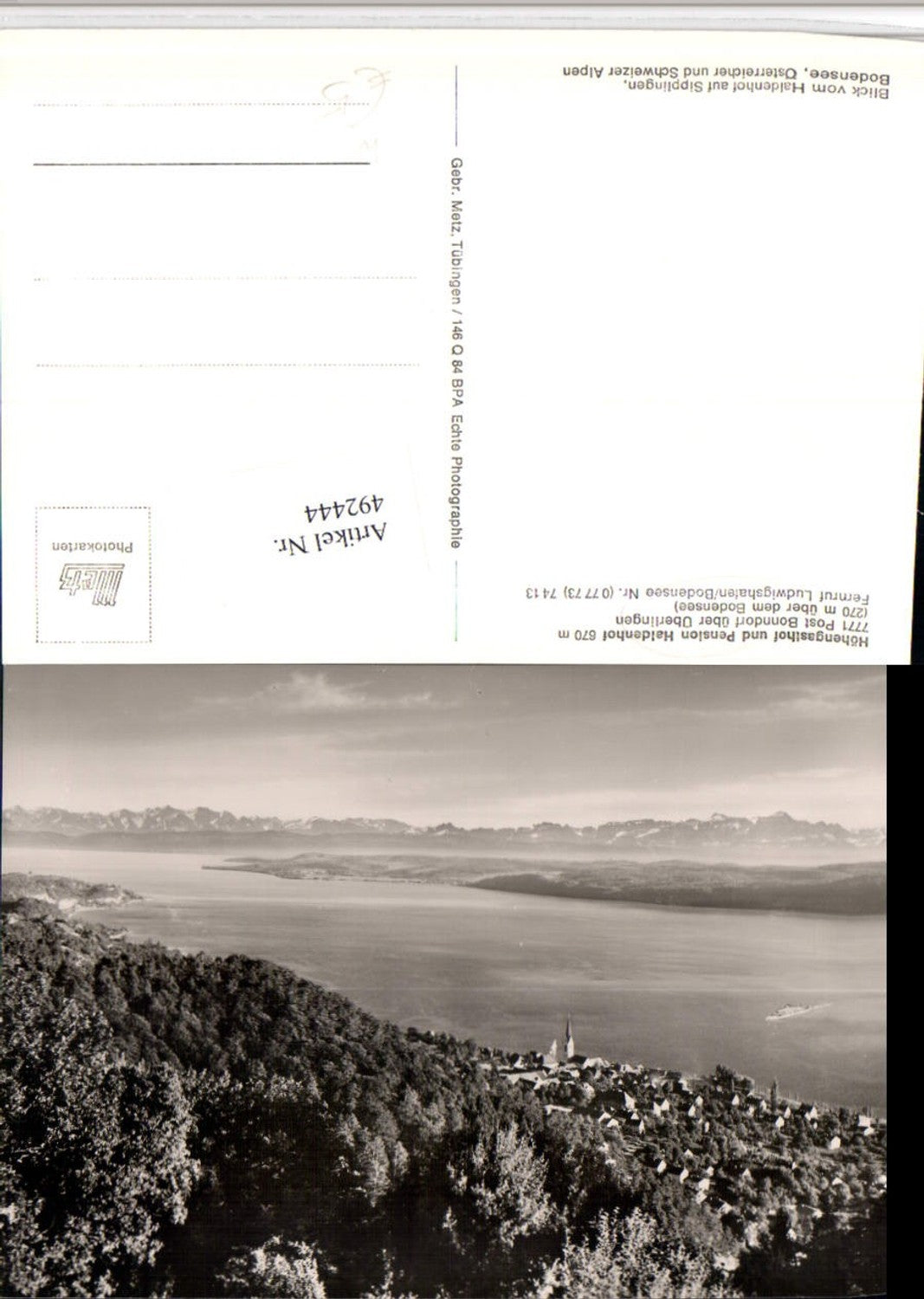 492444,Bonndorf b. Überlingen am Bodensee Teilansicht Bergkulisse