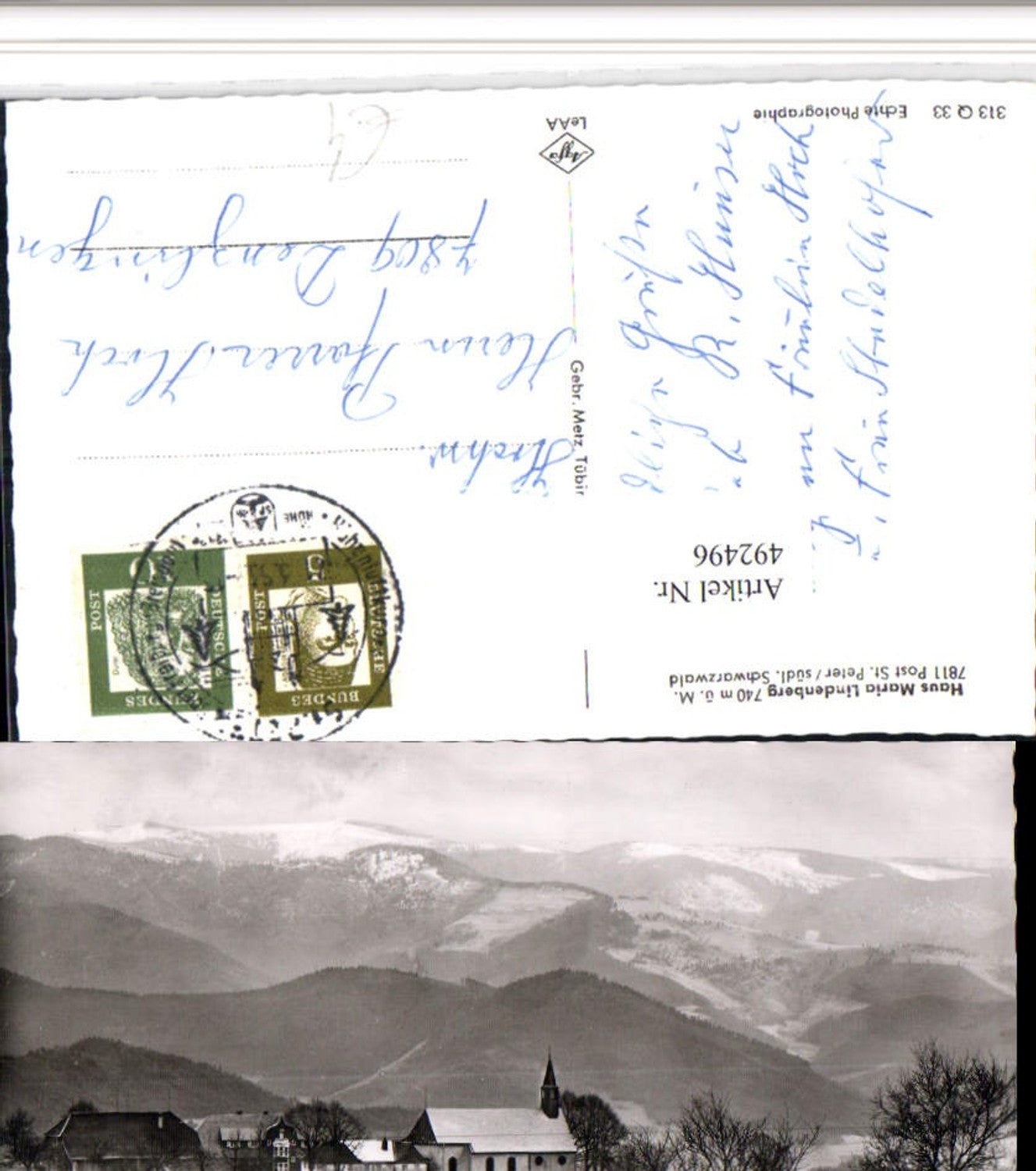 492496,Haus Kirche Maria Lindenberg b. St. Peter im Schwarzwald