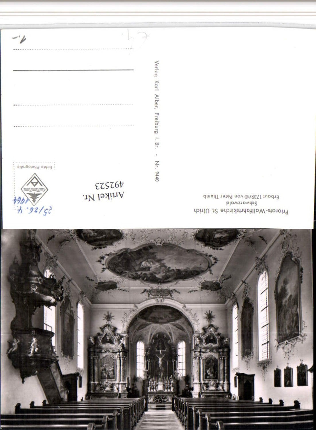 492523,Wallfahrtskirche St. Ulrich im Schwarzwald Innenansicht