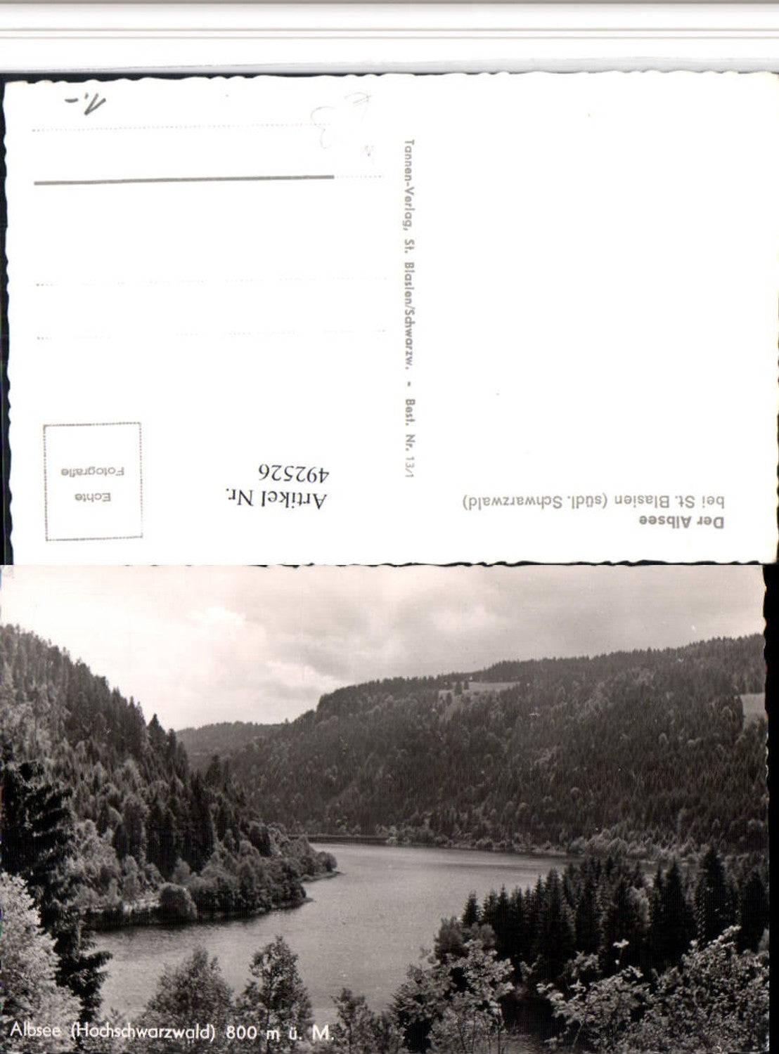 492526,Albsee See b. St. Blasien im Schwarzwald