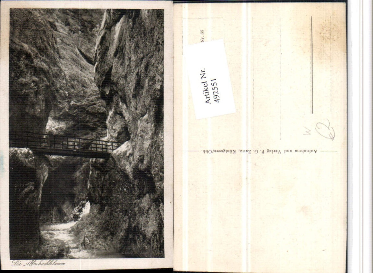 492551,Almbachklamm Klamm b. Berchtesgaden Brücke