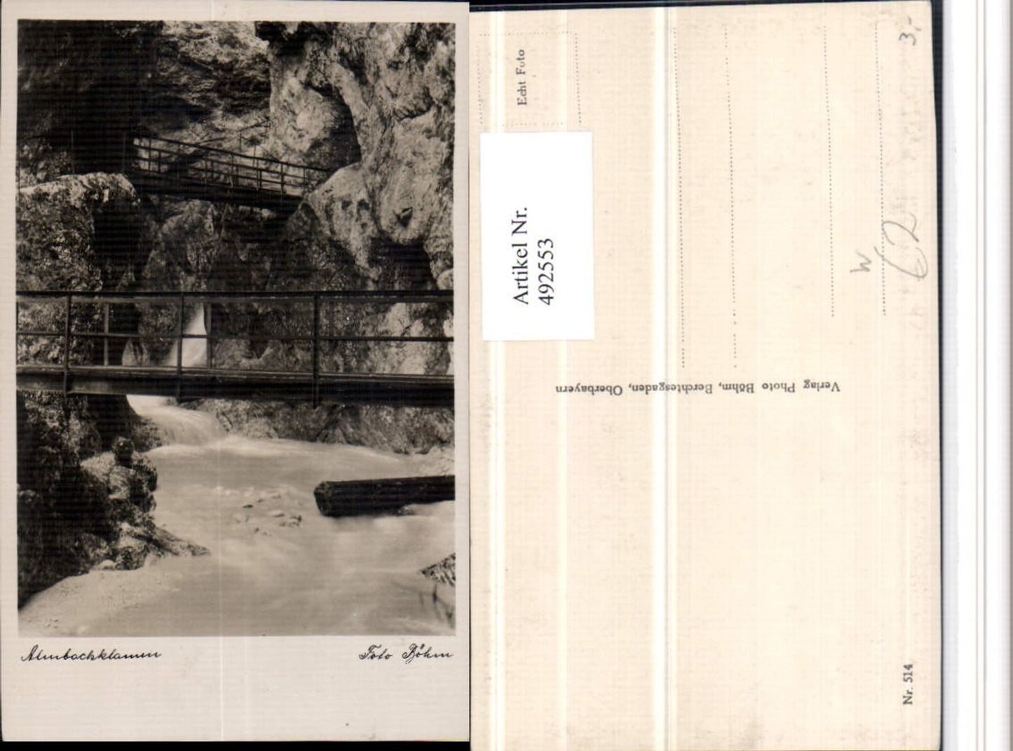 492553,Almbachklamm Klamm b. Berchtesgaden Brücke