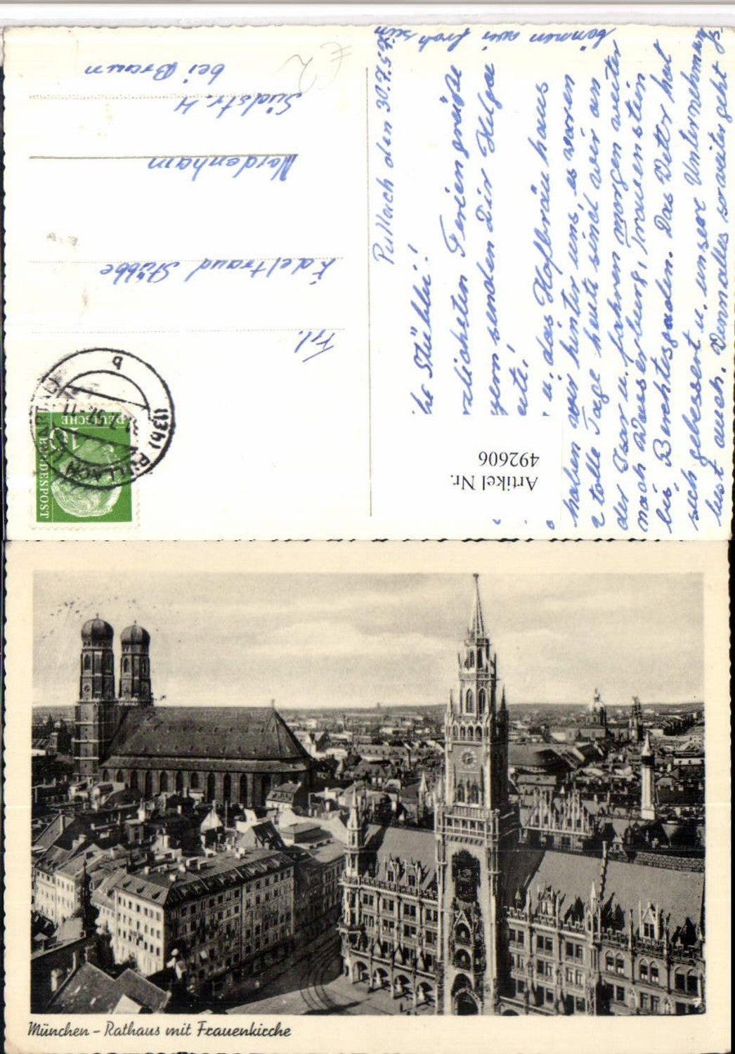 492606,München Teilansicht Rathaus m. Frauenkirche Kirche