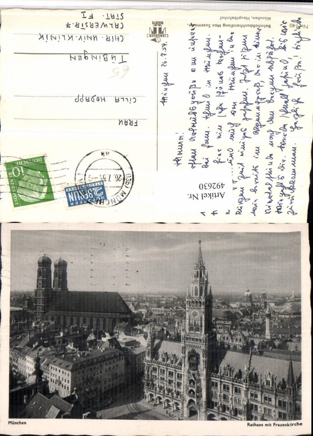 492630,München Teilansicht Rathaus m. Frauenkirche Kirche