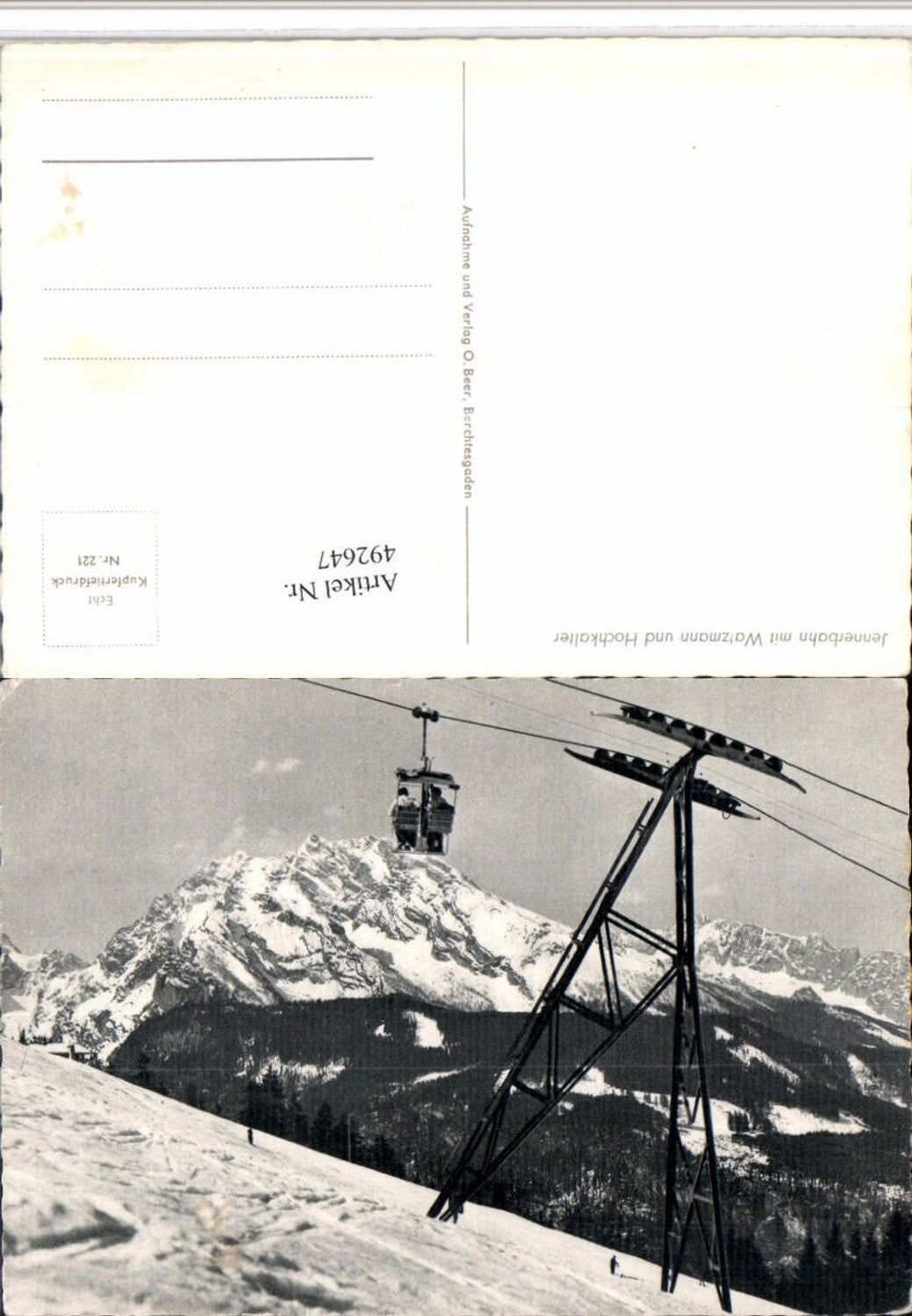 492647, Jennerbahn cable car near Schönau with Watzmann mountain scenery, pub O. Beer