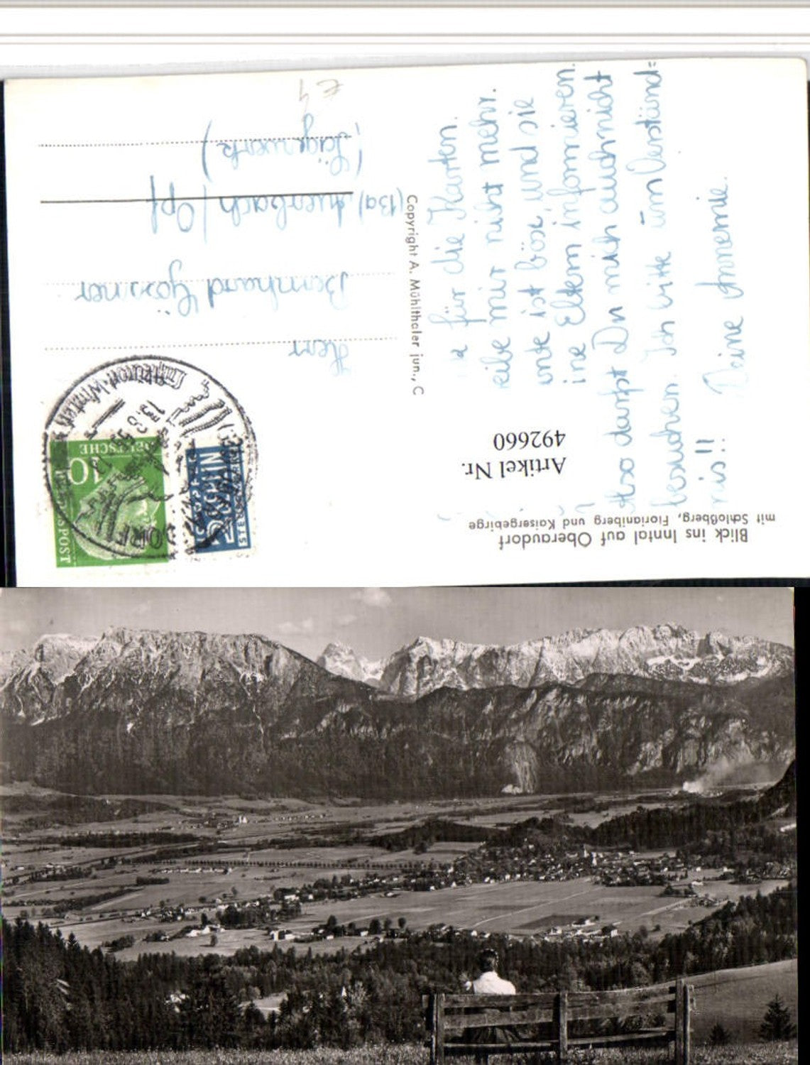 492660,Blick ins Inntal auf Oberaudorf Totale m. Schlossberg Bergkulisse