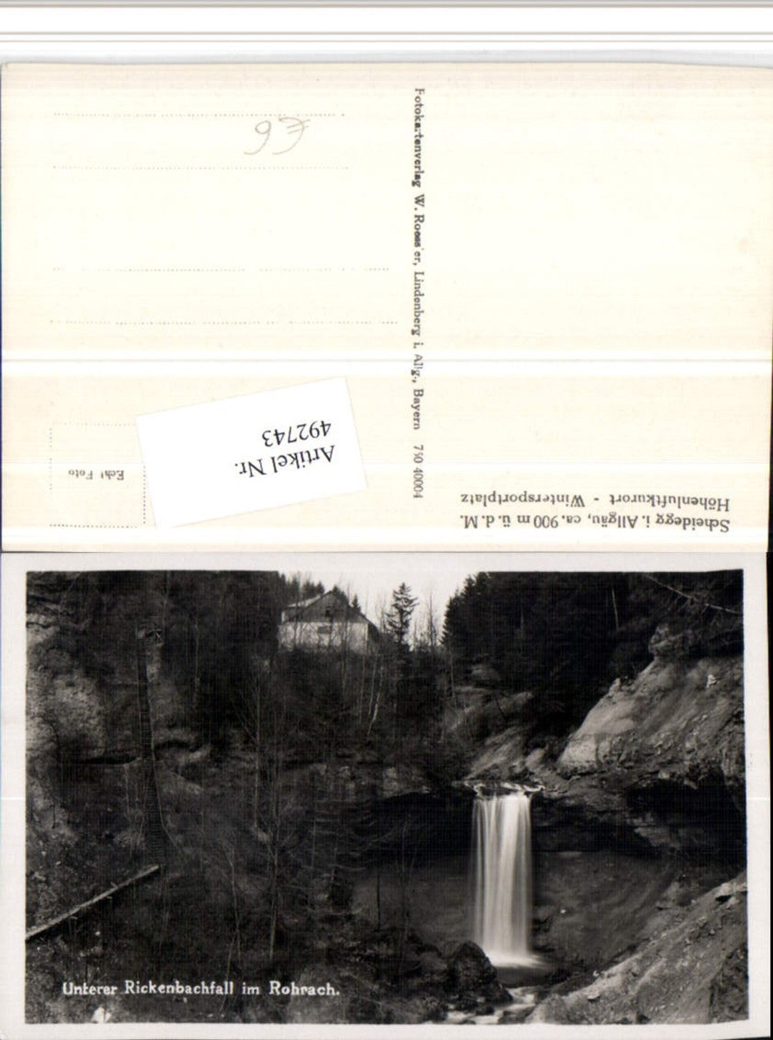 492743,Scheidegg im Allgäu Unterer Rickenbachfall Wasserfall im Rohrach