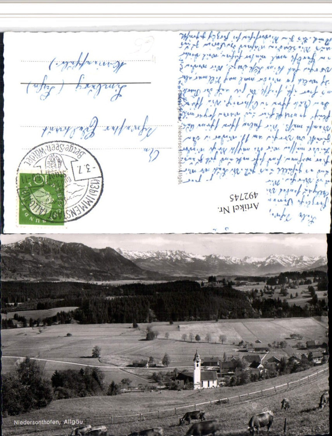 492745,Niedersonthofen im Allgäu b. Waltenhofen Totale Bergkulisse