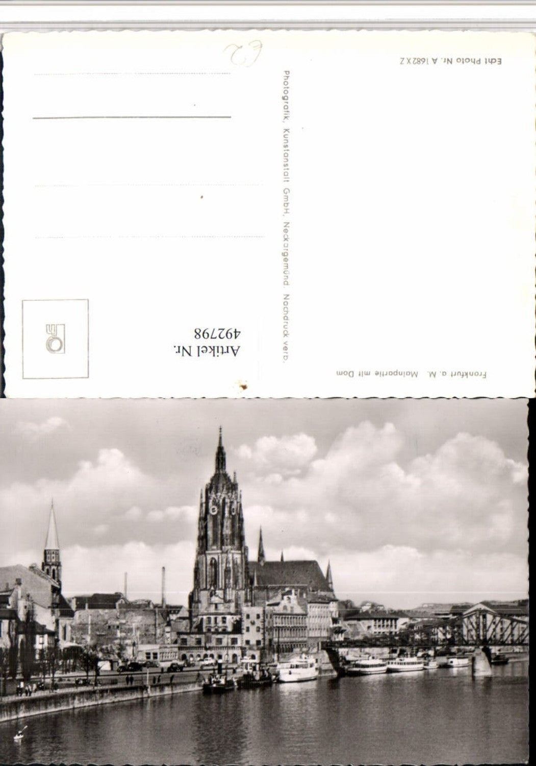 492798,Frankfurt am Main Teilansicht m. Dom Kirche