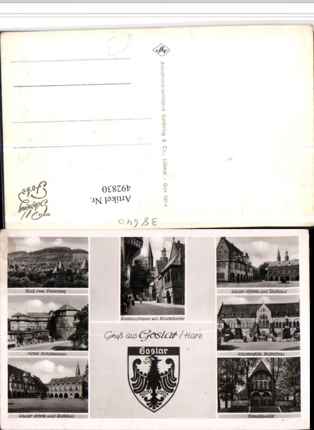 492830,Goslar am Harz Totale Rathaus Domkapelle Hotel Mehrbildkarte