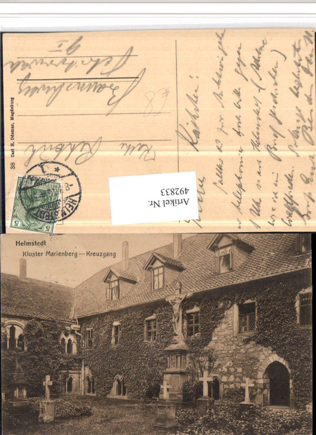 492833,Helmstedt Kloster Marienberg Kreuzgang Kreuz