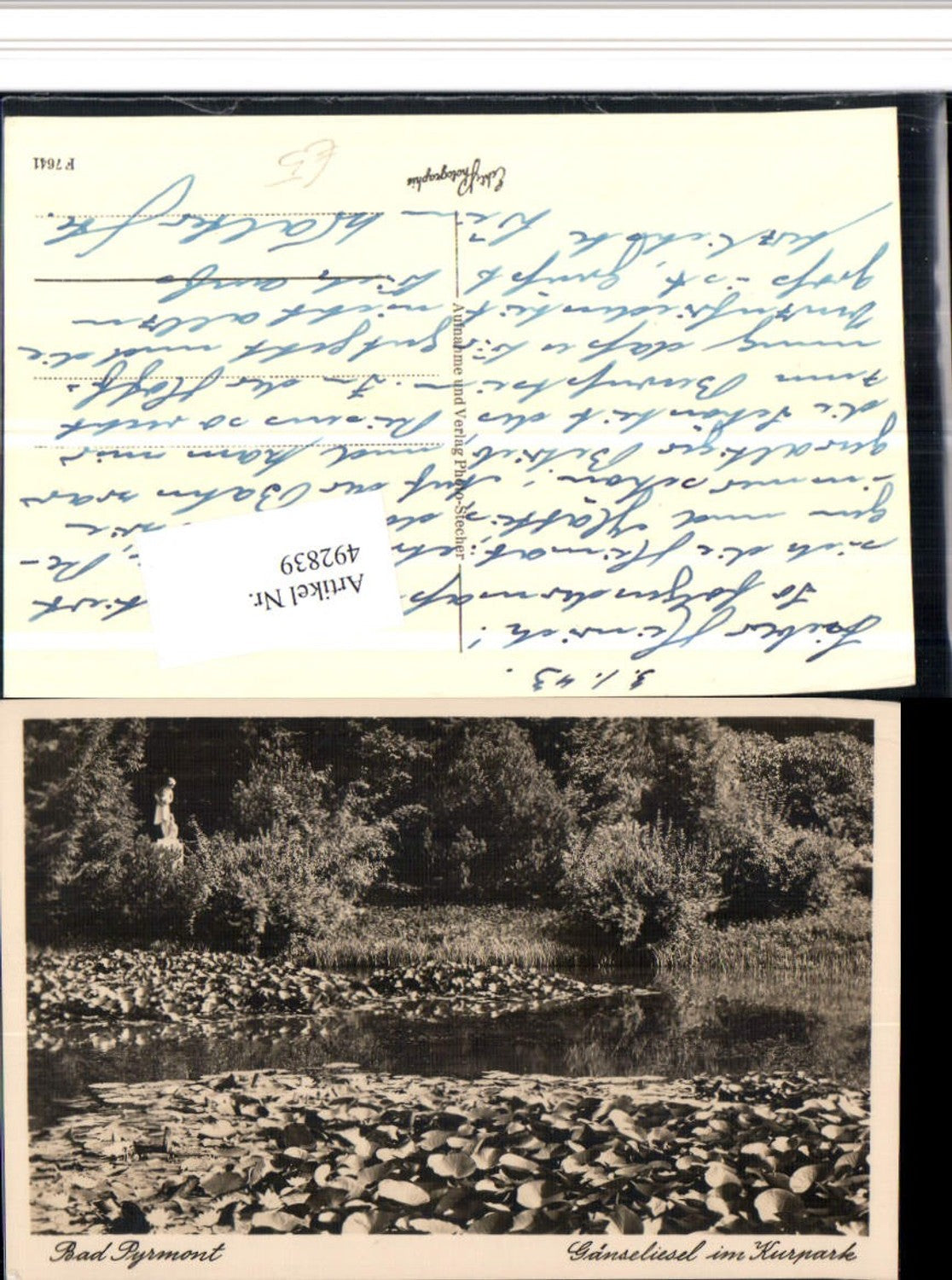 492839,Bad Pyrmont Gänseliesel im Kurpark Statue