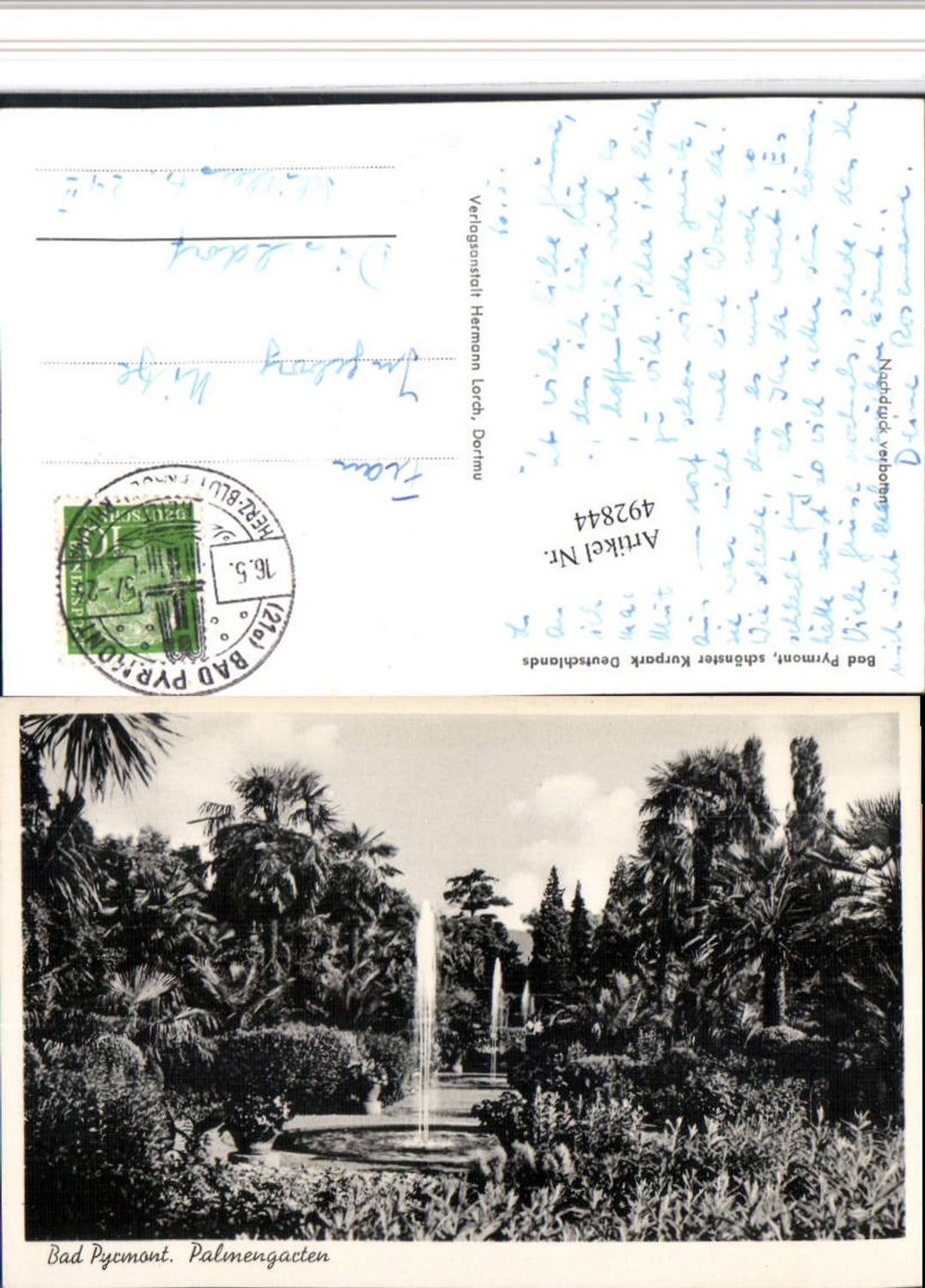 492844,Bad Pyrmont Palmengarten Palmen Fontänen