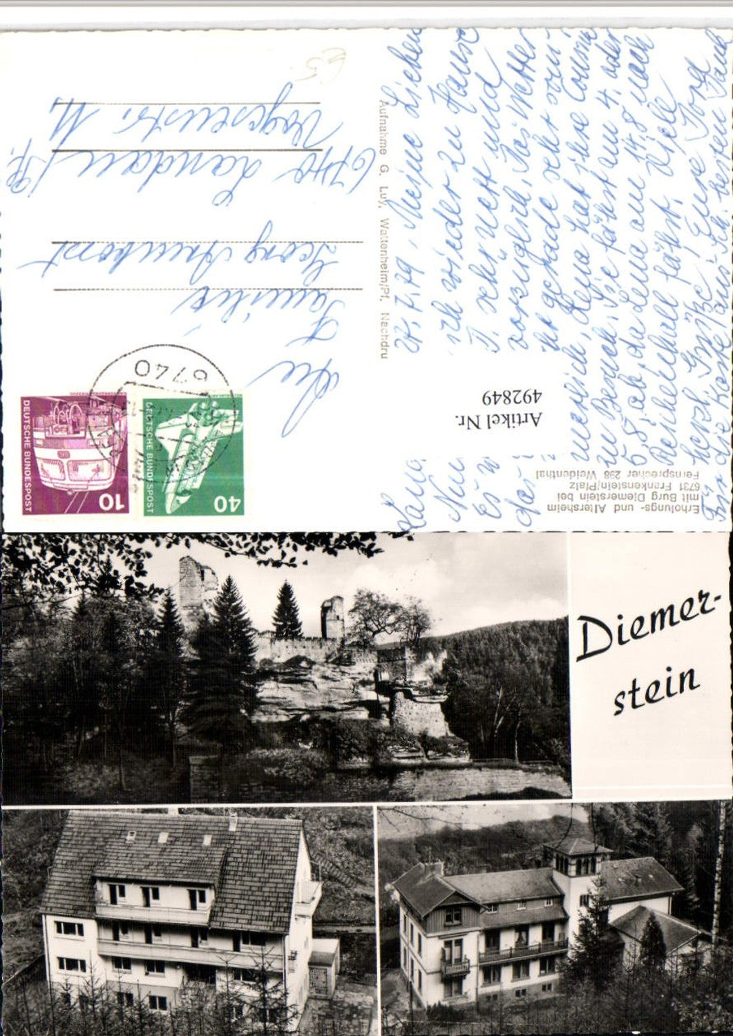 492849,Diemerstein b. Frankenstein Burg Mehrbildkarte