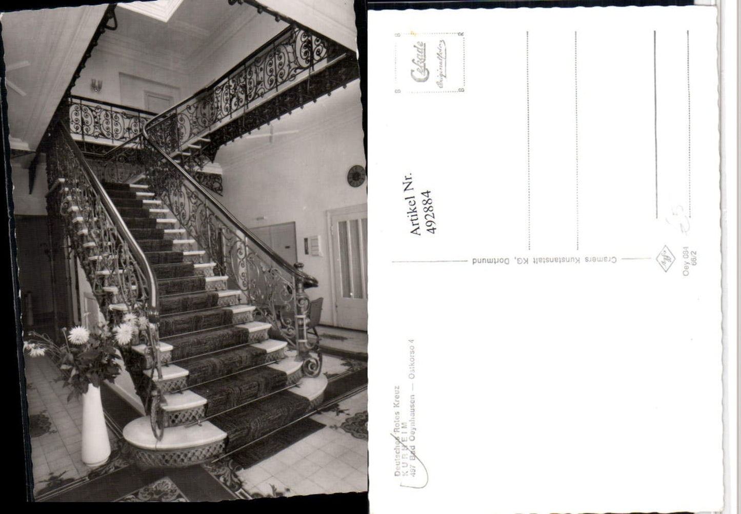 492884,Bad Oeynhausen Kurheim Deutsches Rotes Kreuz Stiege