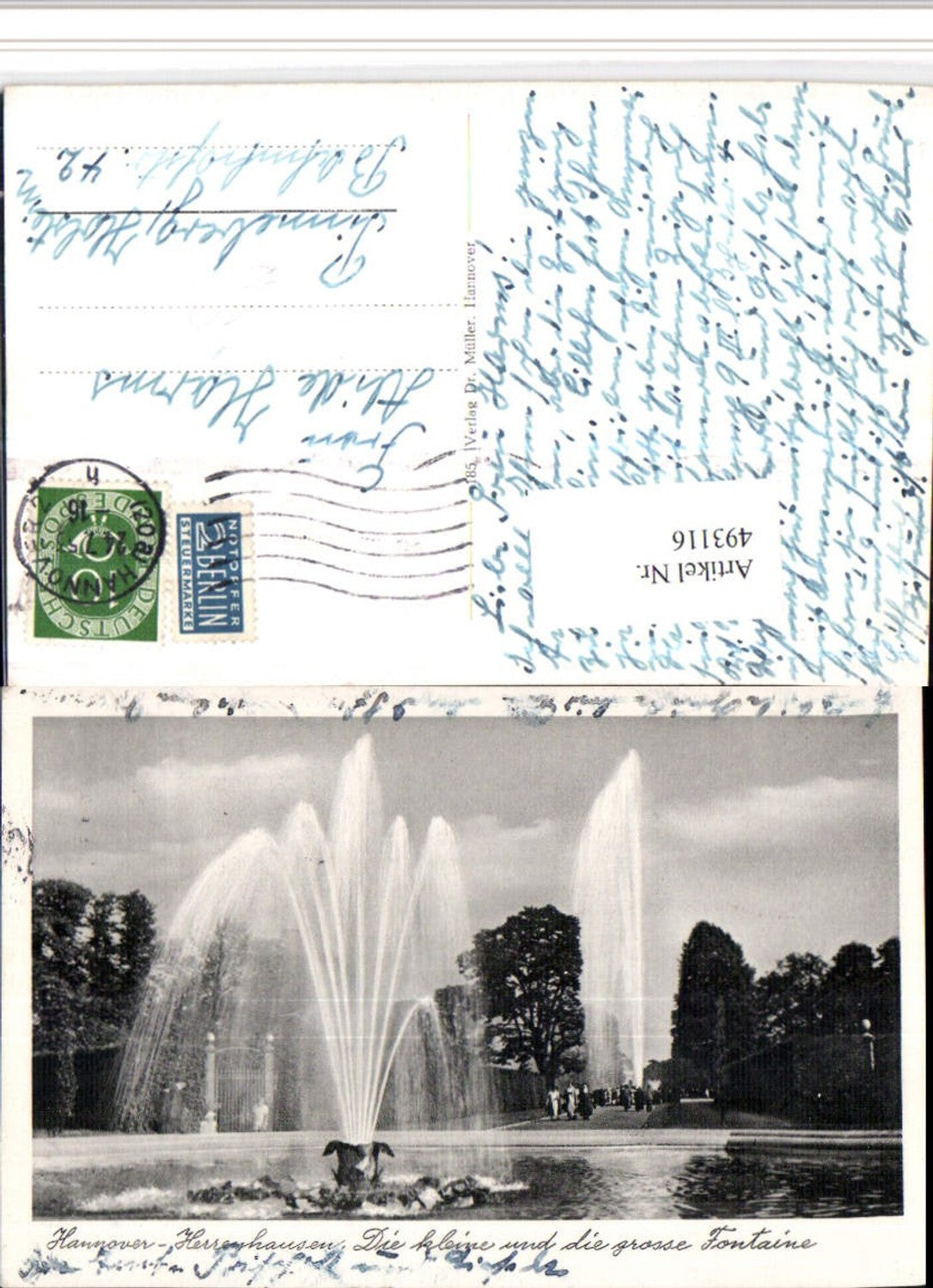 493116,Hannover Herrenhausen Kleine u. Große Fontäne